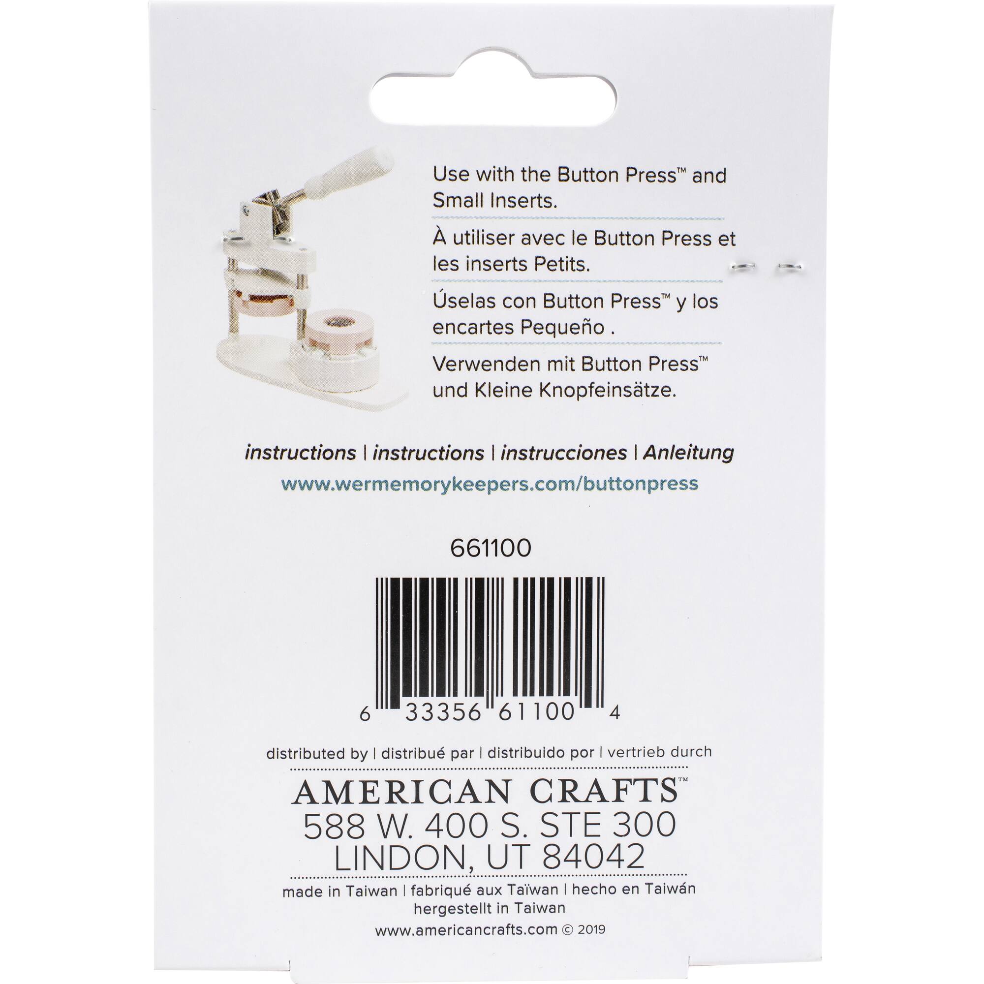 We R Memory Keepers® Button Press™ Paper Clip Backers Kit, Makes 5